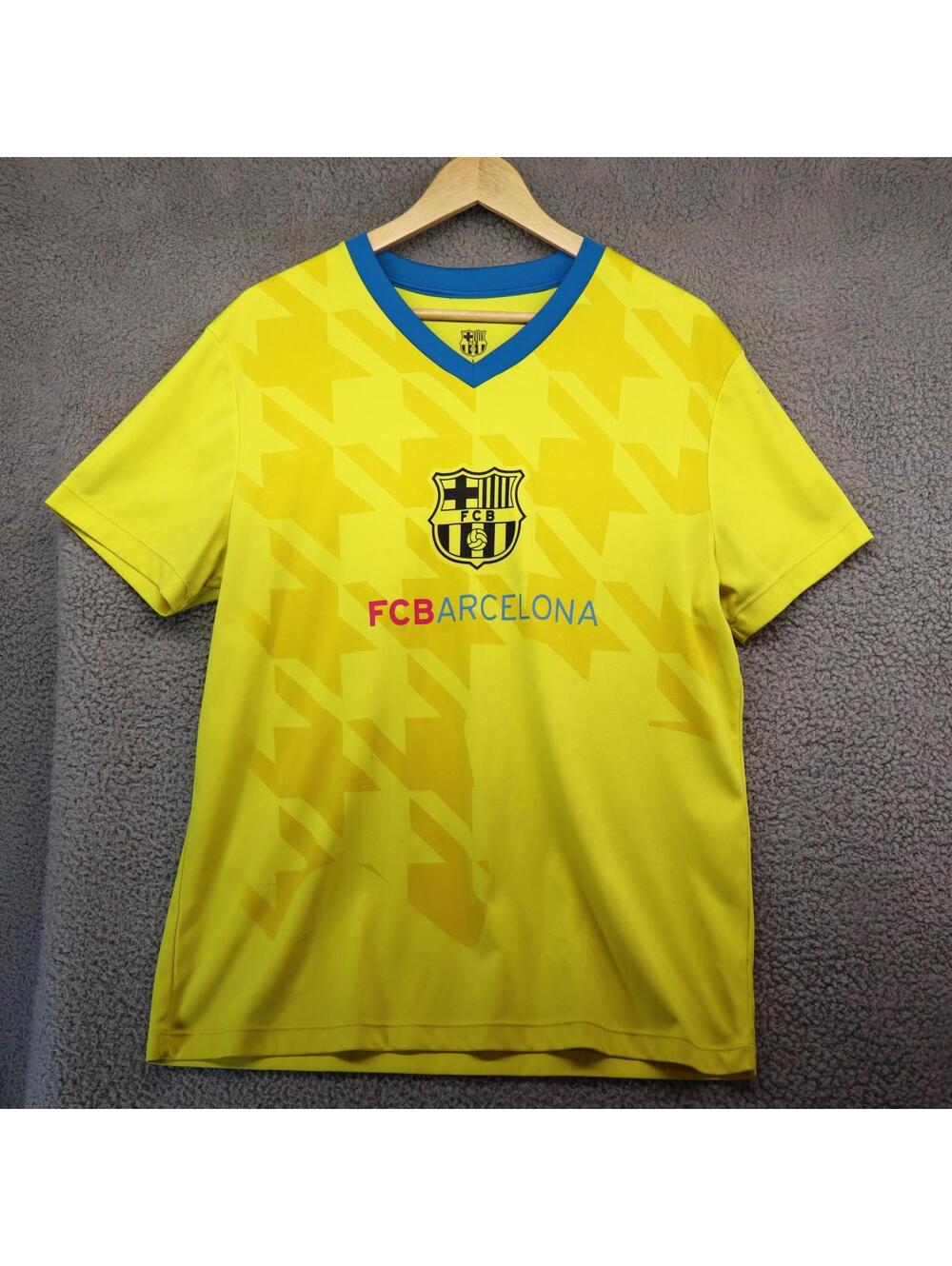 FCBarcelona Yellow Jersey Soccer Large Adult